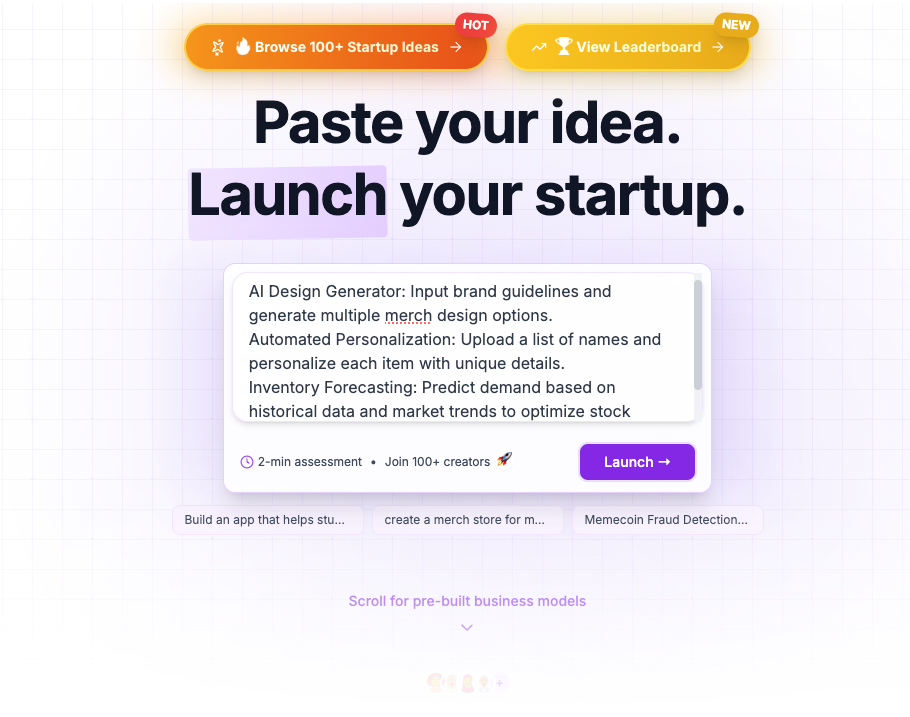 Enter Idea Interface